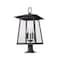 Z-Lite Rainer 5 Light Outdoor Pier Mounted Fixture, 15.5in. W x 29.5in. H, Black 5015PHXLR-533PM-BK - alternate 2